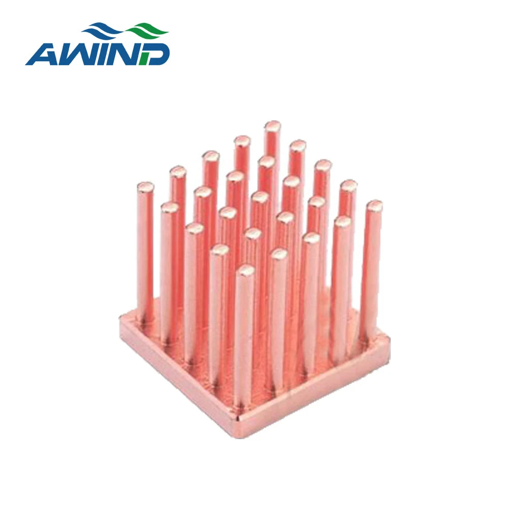 Copper forging copper pipe pin fin round heatsink for Radio power led heat sink