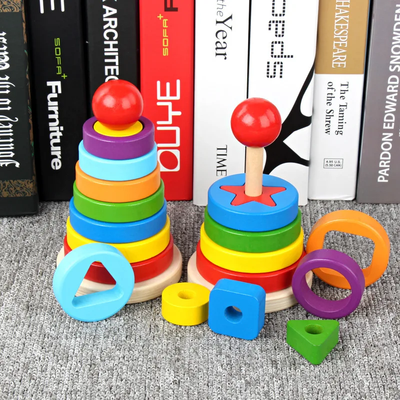 New wooden kids toy of intellectual building stacking blocks for children toys