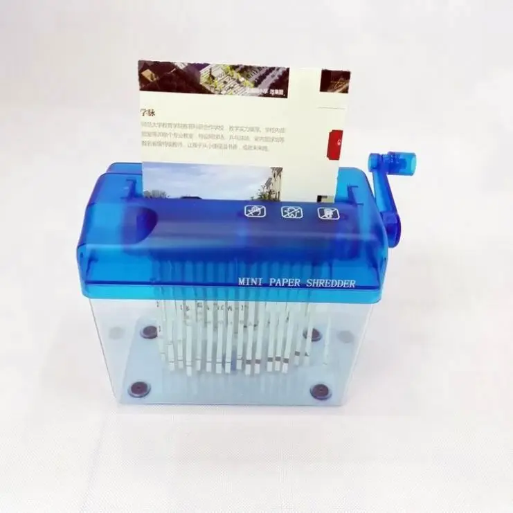 Hot Sale MINI 120mm A6 Manual Plastic paper shredder Machine For Office