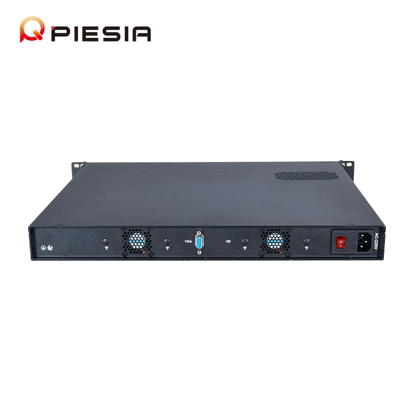 Сетевое приложение Piesia 12th 13th i3 i5 i7 i9/Pentium/Celeron J6412 6 Lan 4 x SFP 10G 2 + 1G брандмауэр 1U чехол для сервера
