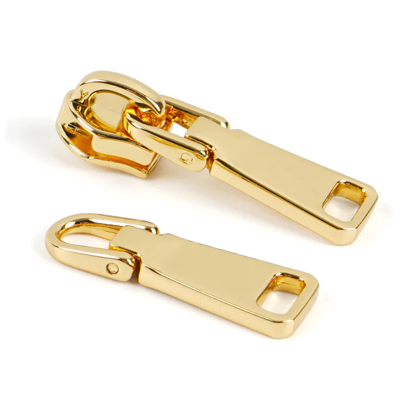 Wholesale Luxury Zipper Sliders Size 5 High Quality Metal Puller Plating Gold Zipper Sliders