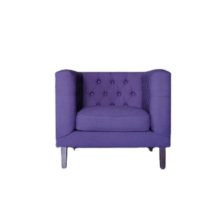 High Quality Soft Vintage French Style 1 Seat Heated Leather Chesterfield Sofa Furniture Set