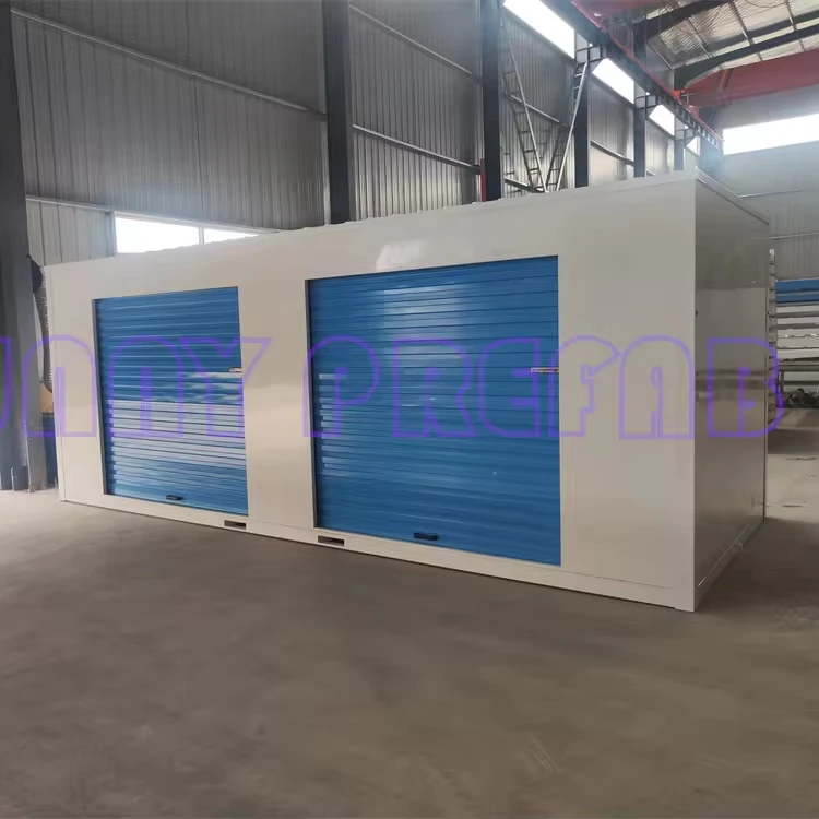 collapsible rolling up doors prefab assemble stackable  mobile container self storage portable storage foldable container
