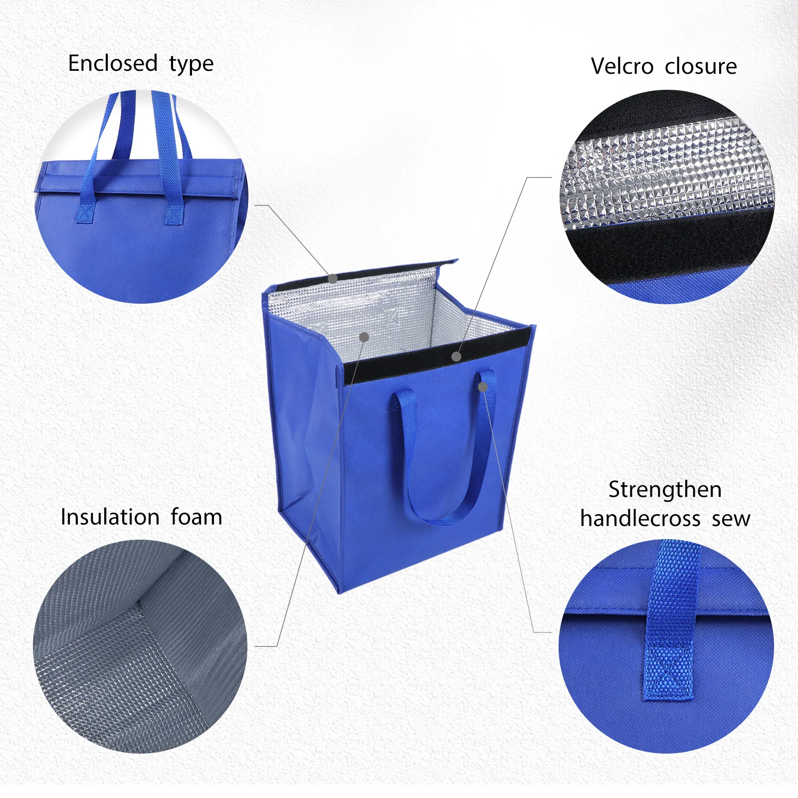 Custom Logo Insulated Lunch Cooler Bag Foldable Thermal Technology Home Refrigerator Grocery Shopping Personalized Cooler Holder