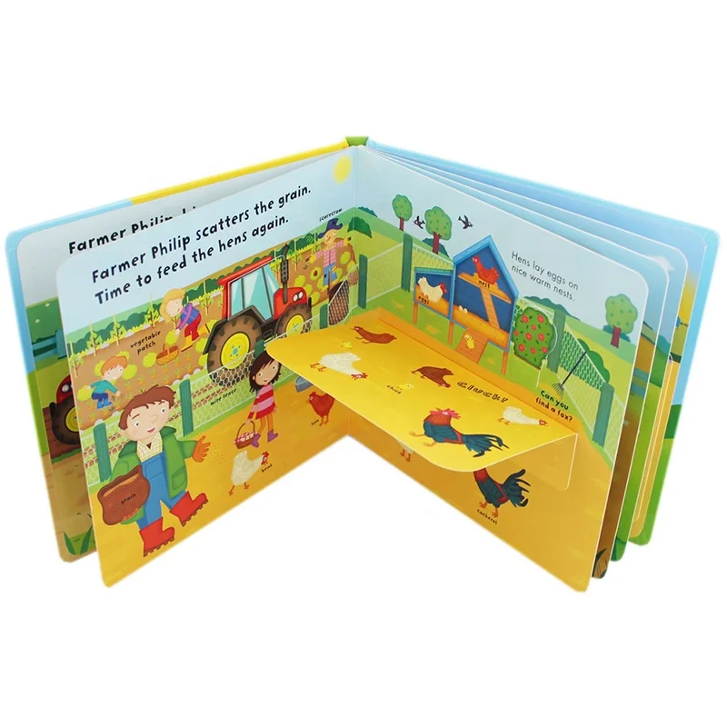 English story books education custom child book Children Board Book Printing