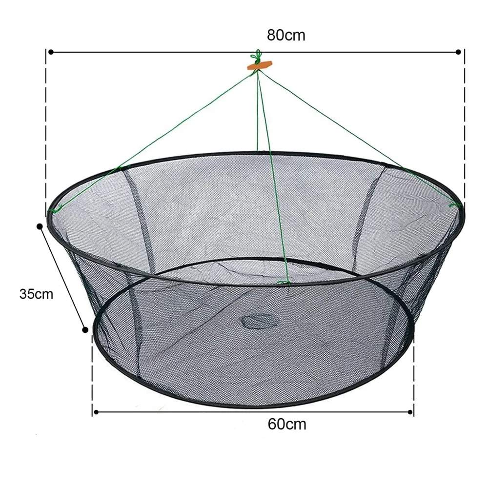 foldable australia fishing trap pe net crayfish cage plastic fish trap