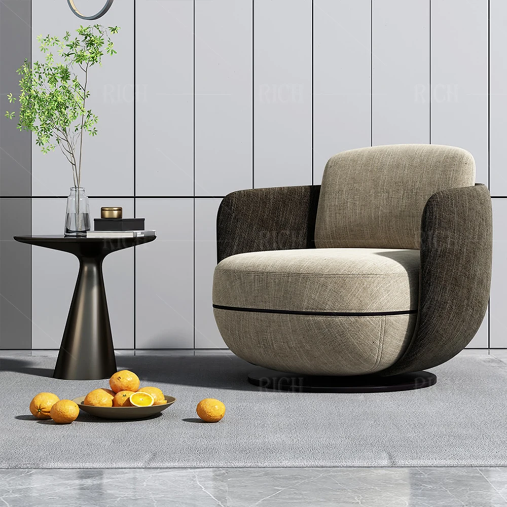 modern lounge chair upholstery swivel armchair for living room furniture fabric swivel leisure chair