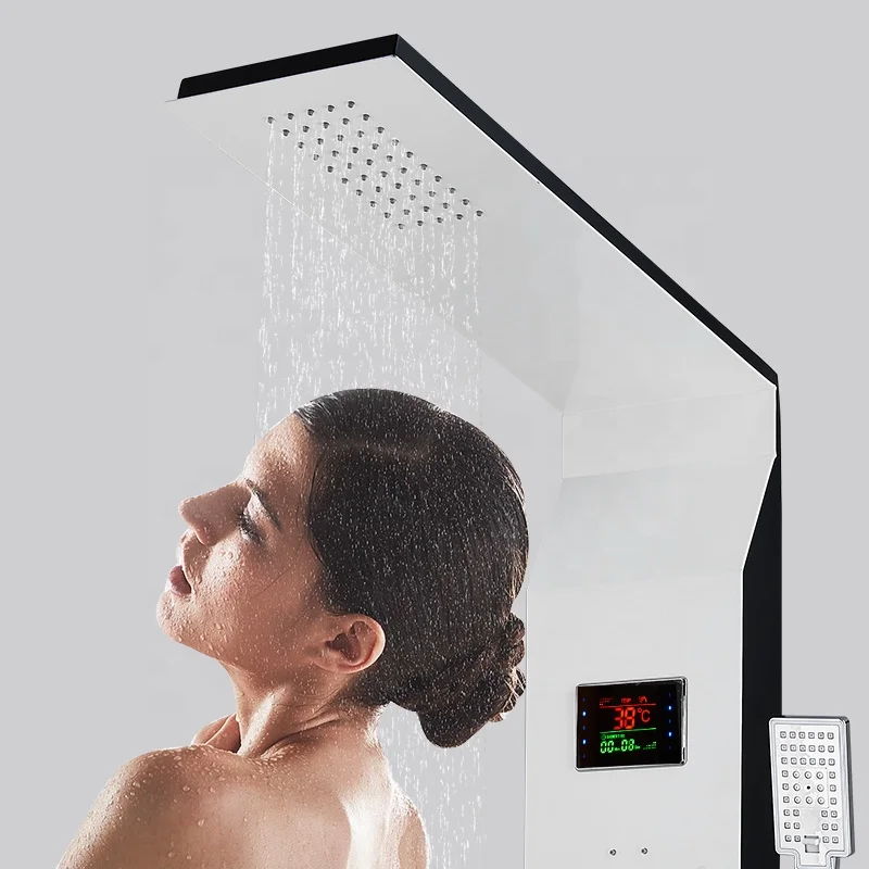 Bath & Shower Faucets portable her panel cupc led  shower rain sanitary hand shower set stainless steel show