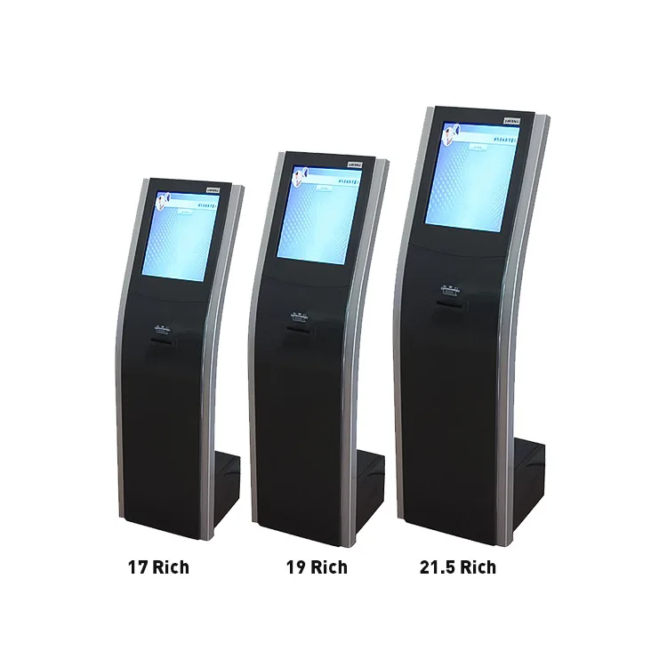 Floor Stand Touch Kiosk 19,21.5,24inch Touch Screen Printer Scanner Kiosk Ordering Payment Terminal Kiosks