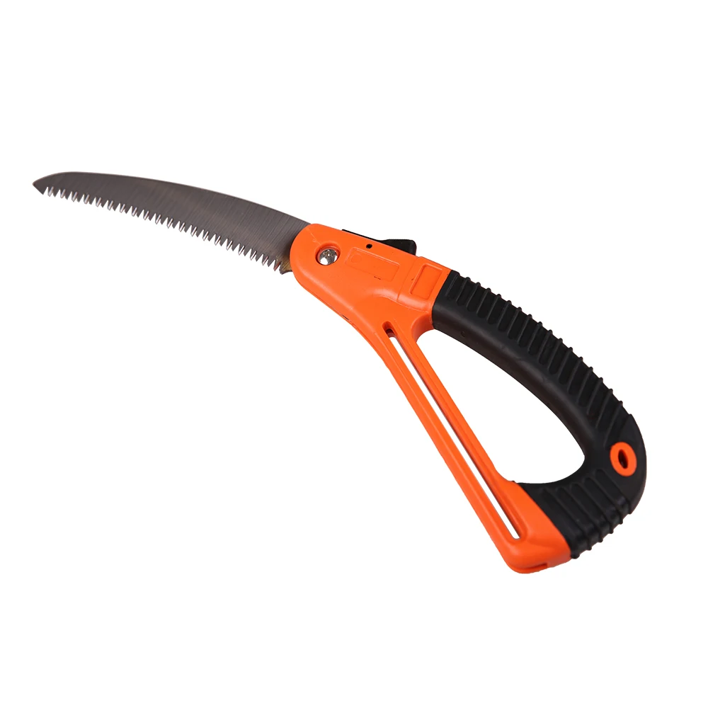 Wood Cutting Mini Hand Saw Hand Guard and Safety Lock Rugged Blade Foldable Tree Pruner Saw