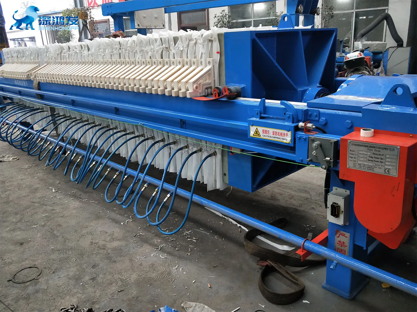 Auto membrane with flushing system filter machine on sale filter press machine