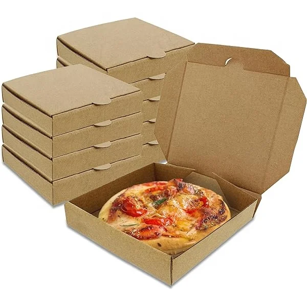 Custom Made 5 7 8 9 10 12 16 20 24 28 32 Inches Corrugated Cardboard Branded Pizza-Box White Pizza Packaging Paper Box For Food