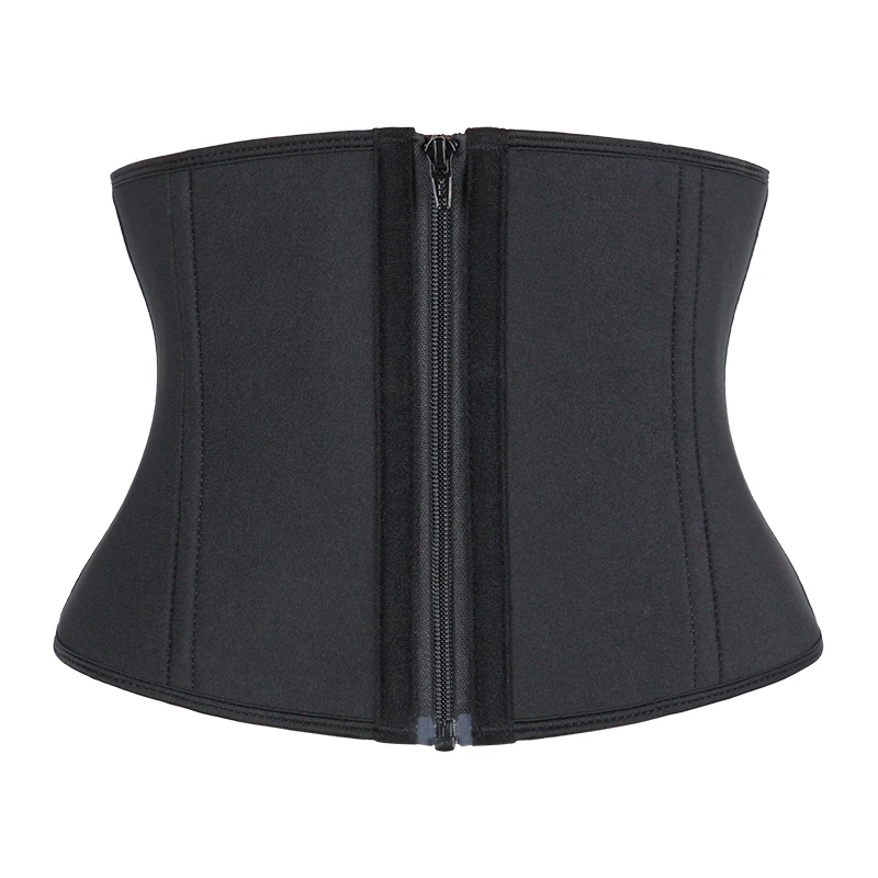 Nanbin Fitness Safety Equipment Waist Trainers Logo Women 2 In 1 Corset Short Torso Waist Trainer with Hook and Zip