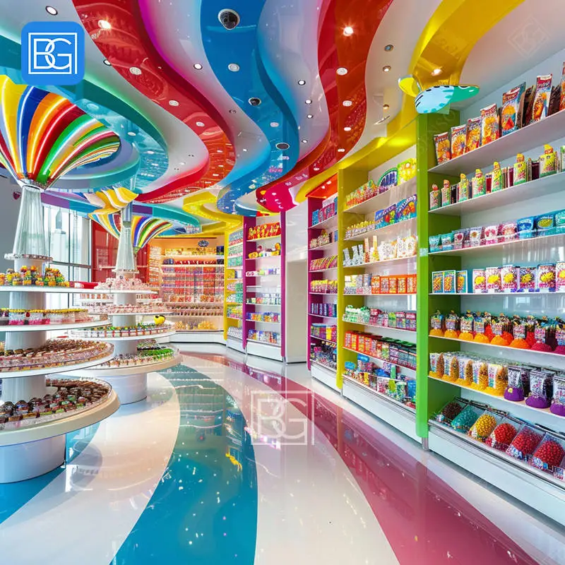 Unique Child Shop Cabinet Nuts Grains Racks Candy Rack Display Sweet Showcase Candy Counter Cookies Display