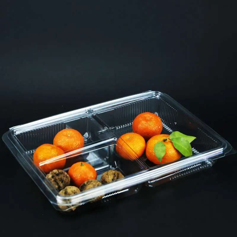Пластиковая коробка-раскладушка, пищевой салат ПЭТ, прозрачная пластиковая Тройная раскладушка, блистерная упаковка