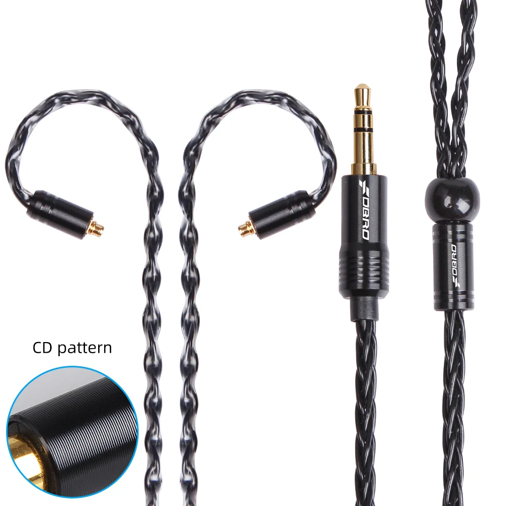 FDBRO 8 core Silver Plated Headset Audio Wire 2.5/3.5/4.4mm With QDC IE40 IE80 Connector Earphone Balanced Cable