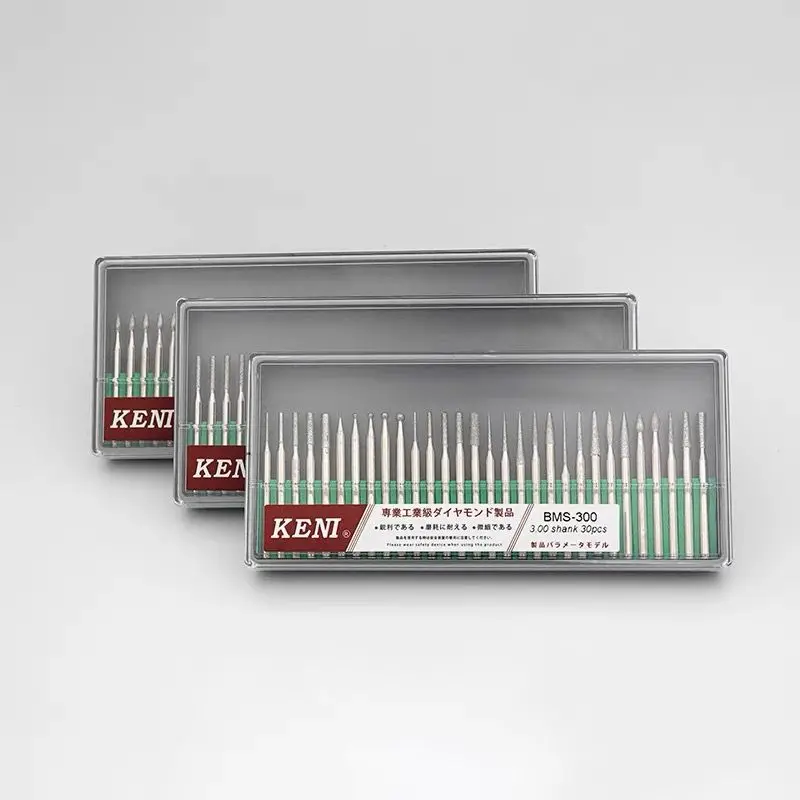 Alloy emery grinding head jade carving polishing grinding needle diamond grinding rod 3MM handle set