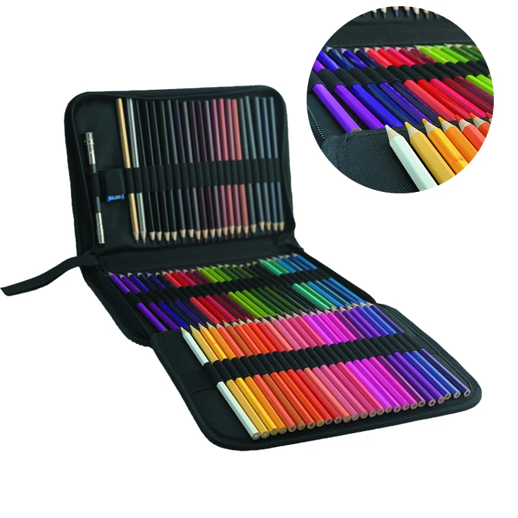 2021 Hot selling Factory price Art Coloring Pencil Kit 72 Colors Oiled Colored Pencil Set For College students