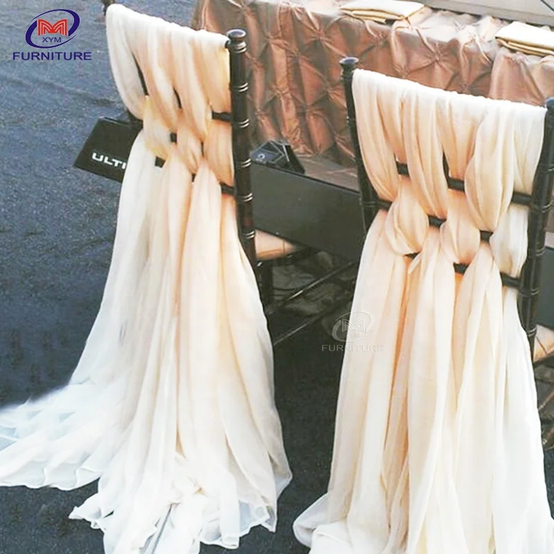 Cheap Wedding Chair Decoration Organza Chiavari Chair Sashes