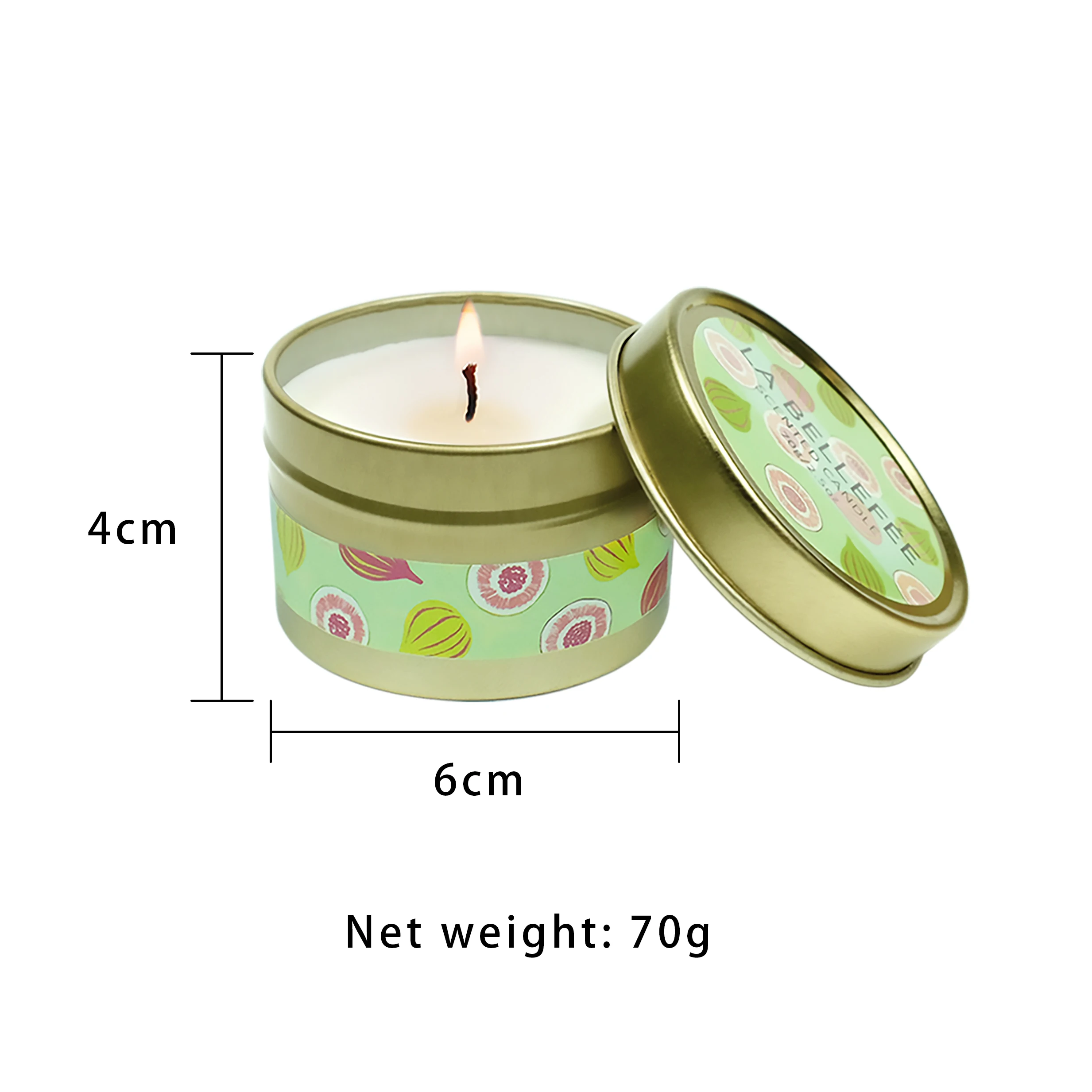 Custom Fruit Scented Candle Gift Set Soy Wax Making Candle in Tin for Home Decor Birthday