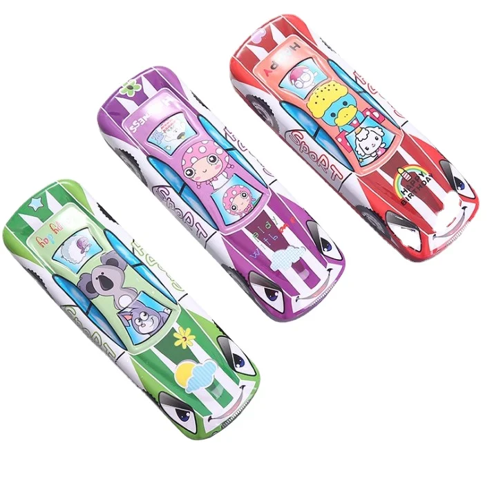 Promotional School Car Shape Double Layer Stationery Box/Pencil Case