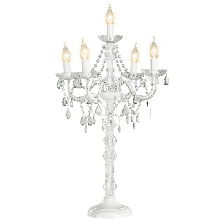 Ресторанная прикроватная кубическая Рабочая старая прозрачная цветная хрустальная люстра настольная лампа купить онлайн для свадебного украшения 5