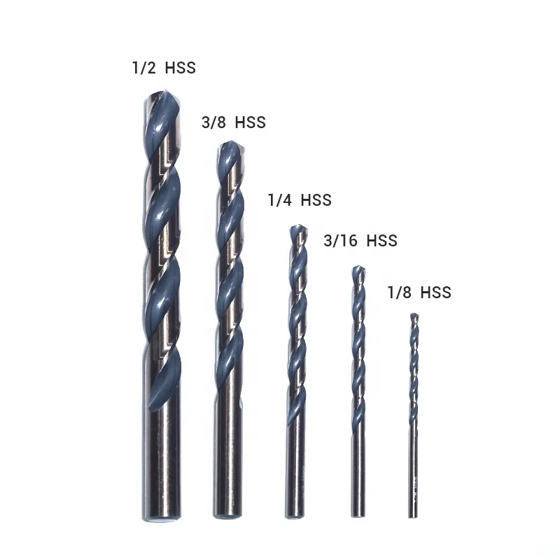 Colorful Flute Precision HSS Drill Bit Twist  135 Tip Drill Bits With Bright Finish Drill Bits For Metal