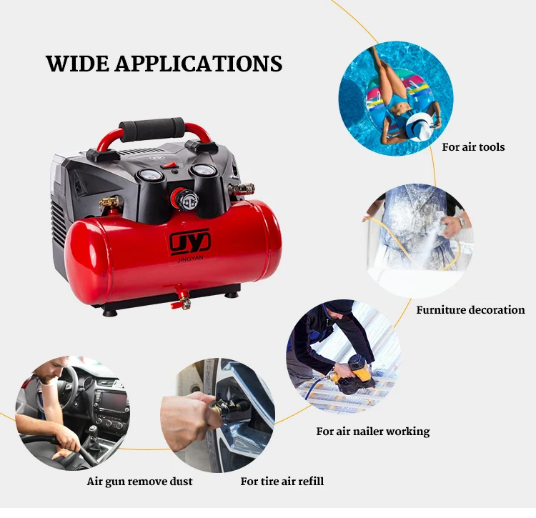 116/135psi 1.6gal 460w перезаряжаемый 20v мультипечь для приготовления пищи без бесщеточный компрессор воздуха 8/9.3bar портативный беспроводной