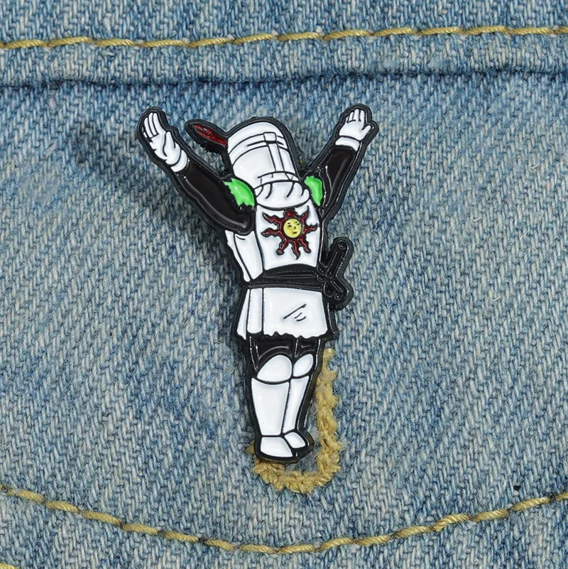 New Cartoon Anime Game Derivative Character Praise Sun Shape Brooch Badge Backpack Enamel Lapel Pin Accessories Gift