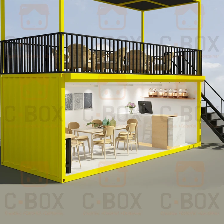 Cbox Prefab 20ft 40ft Fast Food Kiosk Mobile 20 Feet Tiny Cafe Coffee Shops Container House For Sale
