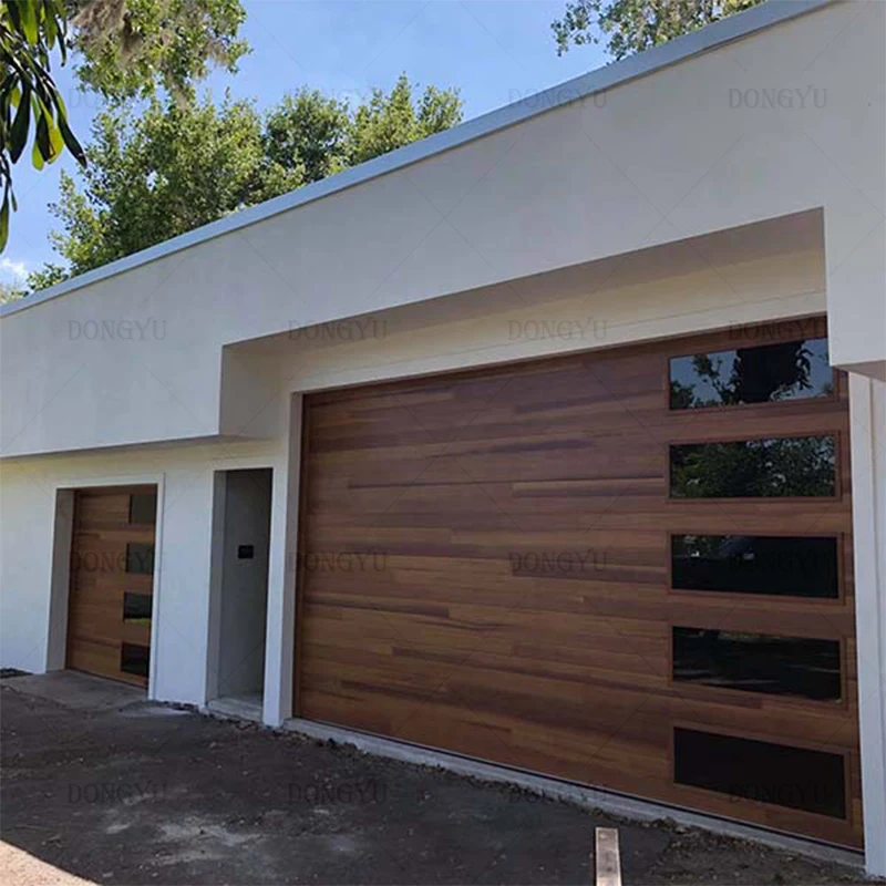 Aluminium Garage Door Sectional Modern Industrial Automatic Aluminum Glass Bifold Garage Door