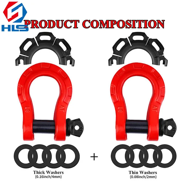 Customized Factory price stainless steel marine hardware 8Ton Towing  shackle from Chinese Manufacturer