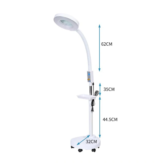 Cosmetics Salon Furniture Floor Stand LED Illuminated Beauty Salon Magnifying Glass SA-LC03 Magnifying Glass Lamp