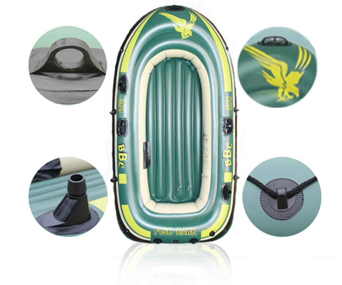 Wholesale 2 Chamber Customized 2-3 Persons Pvc Pontoon Boat Rigid River Boat Camping Travel Outdoor Inflatable Fishing Boat