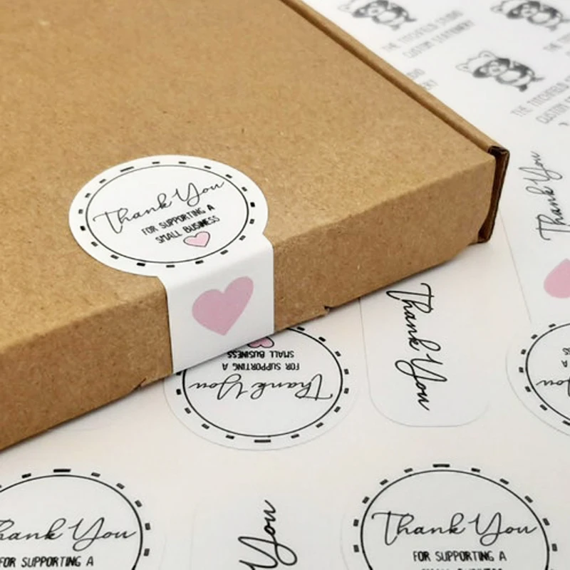 Распродажа наклейки на заказ спасибо 4 дюйма для малого бизнеса