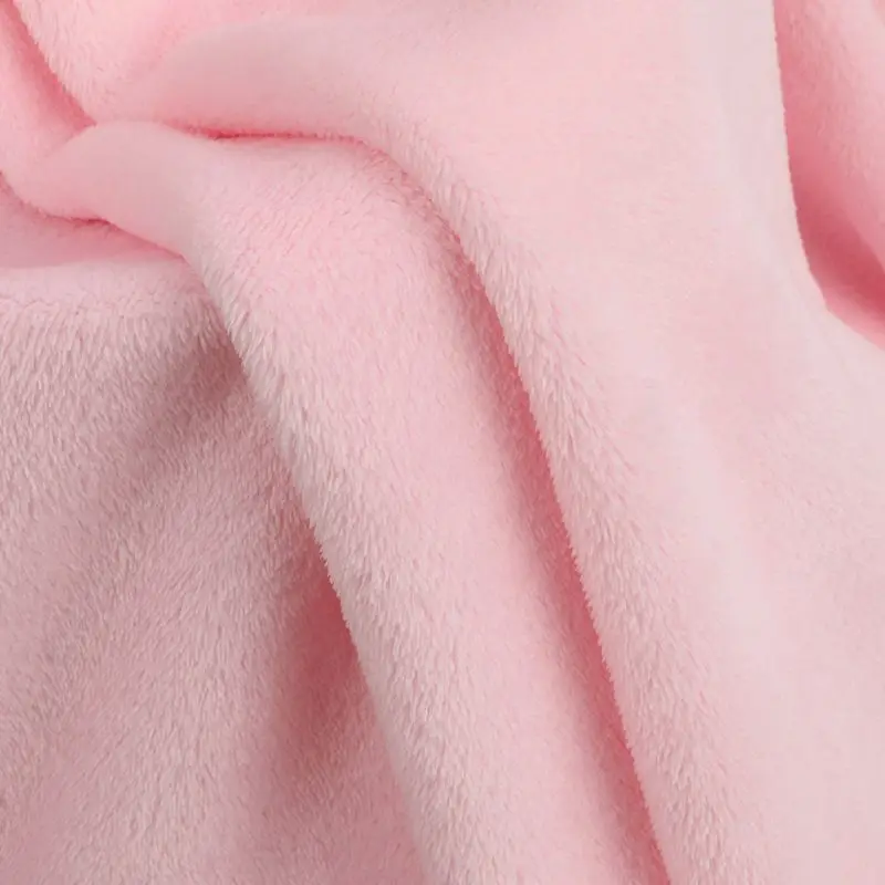 Low Moq Wholesale Popular Plush Toy Pajamas Fleece Fabric Solid color 100% Polyester Microfiber Coral Fleece fabric