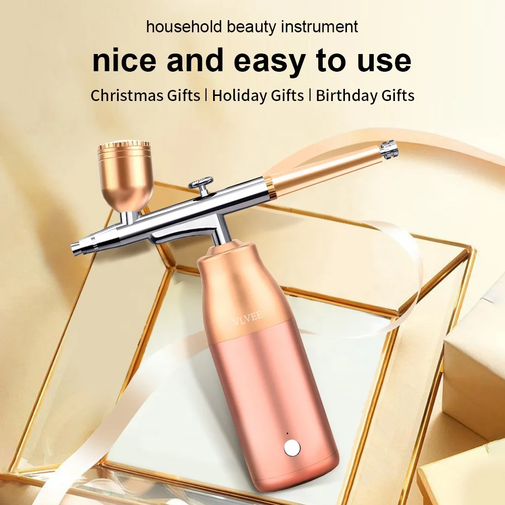 Fashion beauty instrument  Adjustable size Mist Facial Oxygen Injector Handheld Moisturizing Nano Mist Facial hydration meter