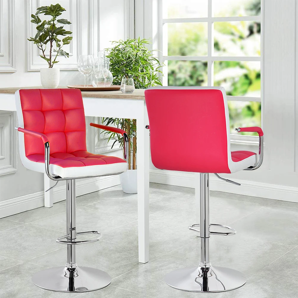 Bar Stool Modern Swivel Adjustable Metal High Counter Barstool Luxury Armrest Bar Chairs With Armrest