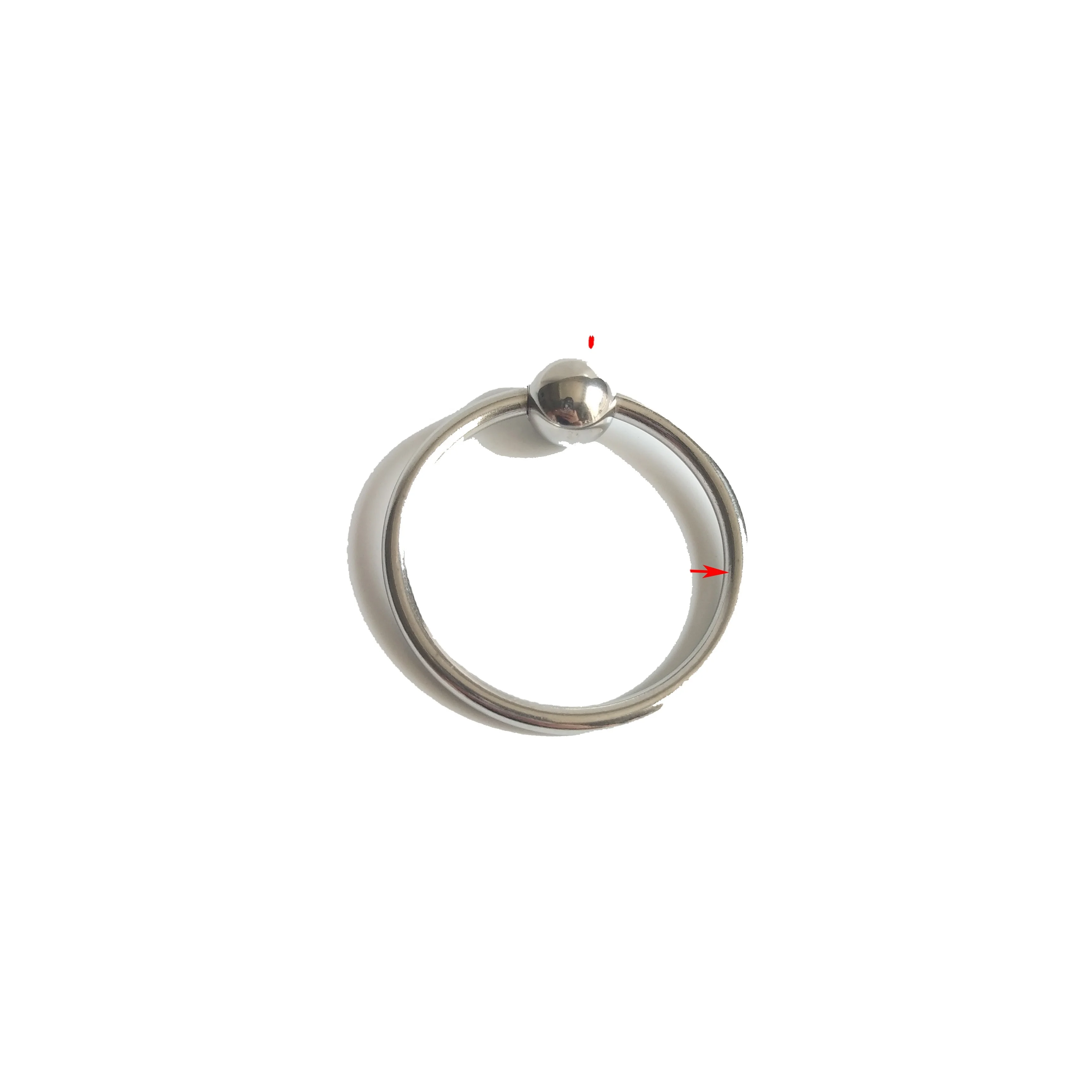 Adult sex products SM Stainless steel metal single bead lock seminal ring, penis ring, locking essence masturbation ring