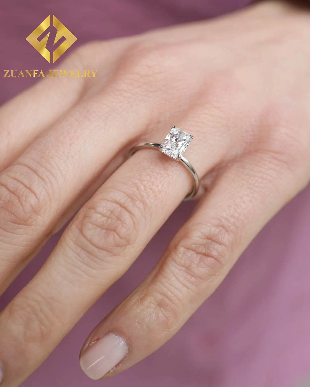 Обручальные кольца из цельного золота GRA moissanite 10 карат