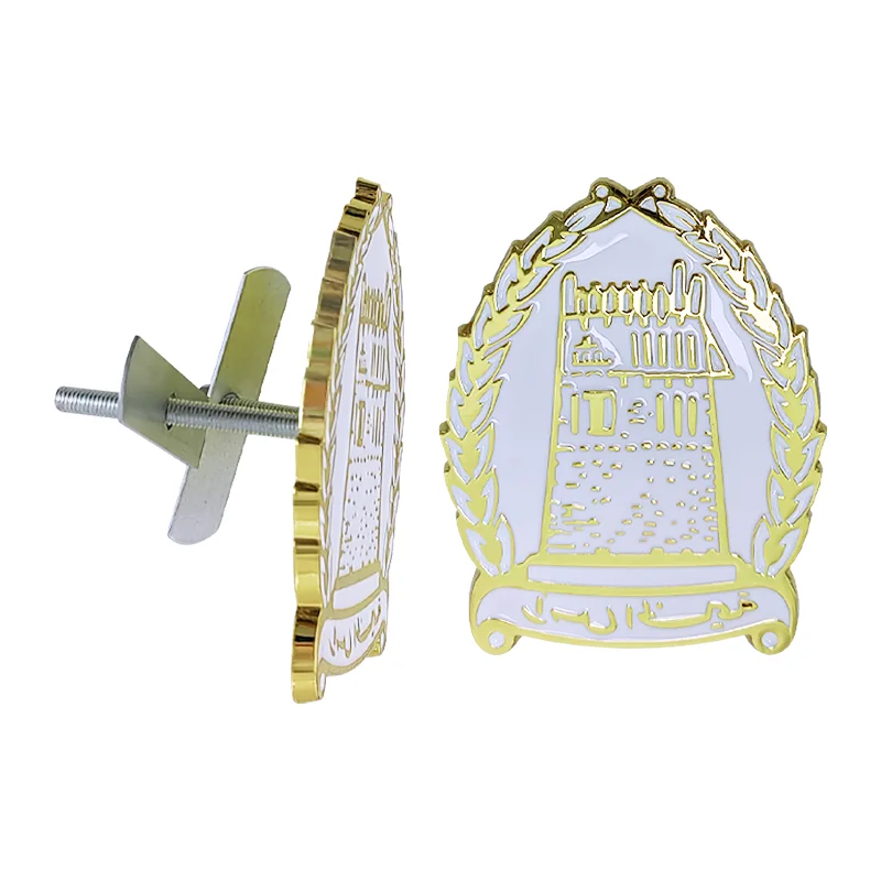 For Saudi Arabia Middle East Uae Ras Al Khaimah Custom Stickers For car 3D Metal Logo Chrome Car Badge Auto Emblem