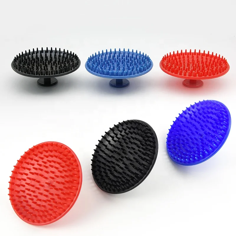 Low price  red blue black portable plastic hard  massage  pet massager comb for hair growth dog cat