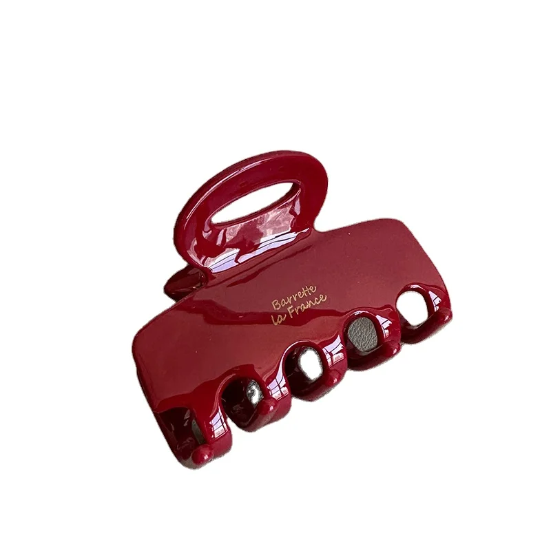 Korean retro fashion new design products metal letter B acetate clip hair accessories wholesale hair claw clip
