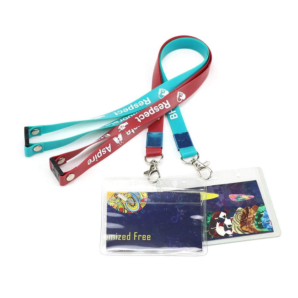 Factory Supply Card Holder Custom Pure Transparent Hard Plastic Badge Lanyard for Promotional Gift and Work Name ID Card Holder