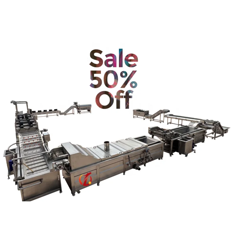 Potato Chips Making Machine Price Small Scale Semi-automatic Frozen French Fries Potato Chips Production Line