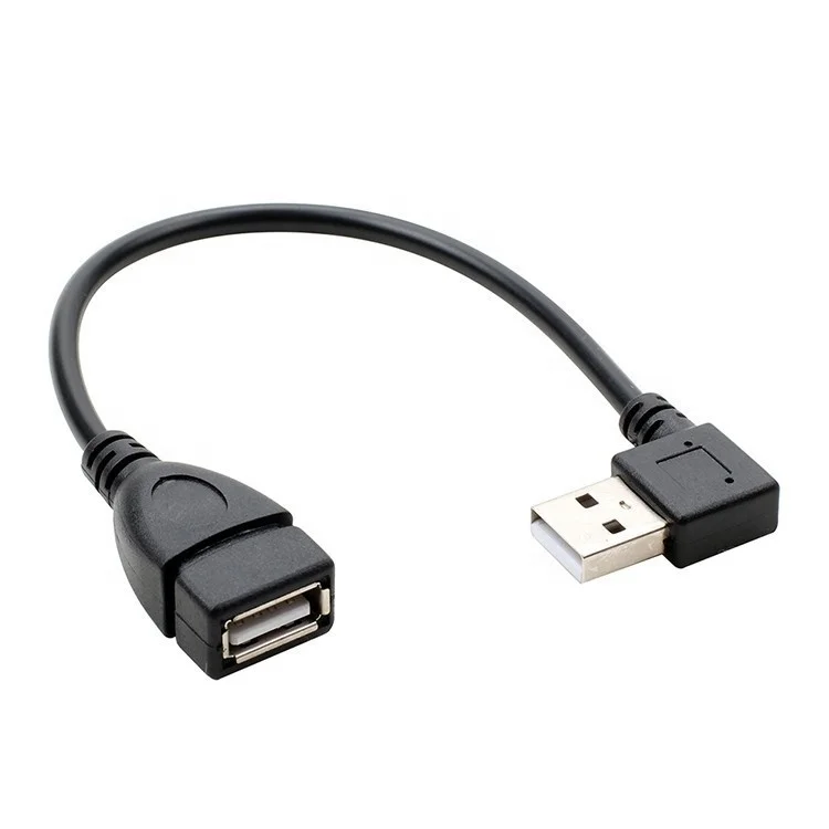 Customize Available Dual Right Left Angle 90 Degree L Shaped Micro to USB2.0 Cable USB Micro Data Charging Cable