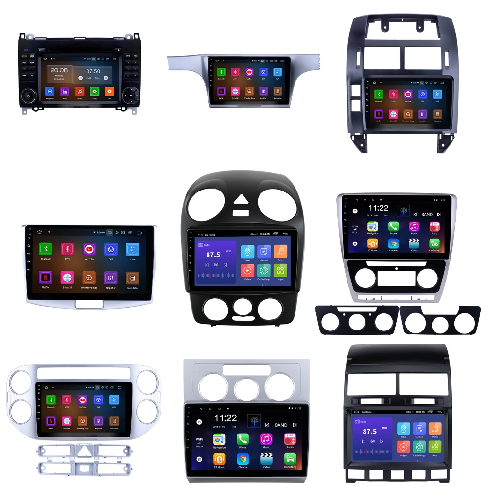 Hot Products frame radios  car radio frame car navigation for  VW TIGUAN 2010  silver 9 inches Car DVD Player Frame