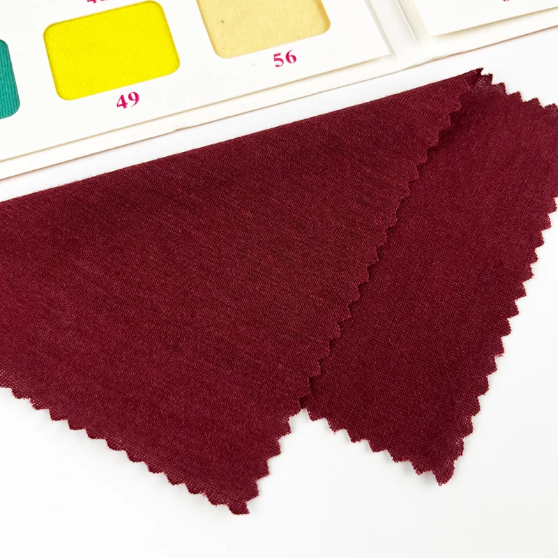 lightweight and breathable 40 cotton CVC plain fabric 110gsm 65%polyester 35% cotton knitted t-shirt fabric