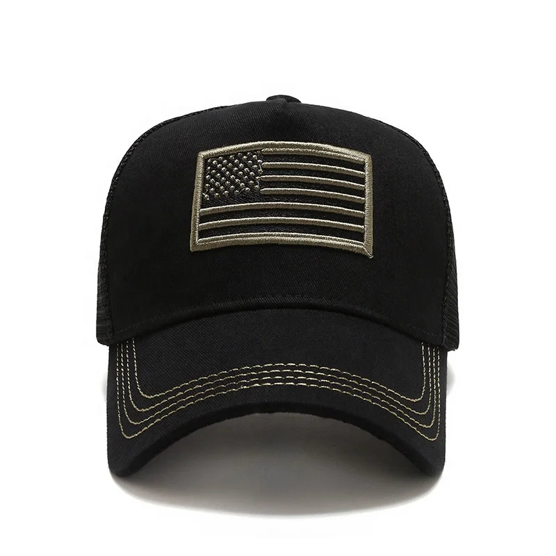 Wholesale popular in stock colorful unisex the USA flag presidential election 5 panel cap custom make america great again hat