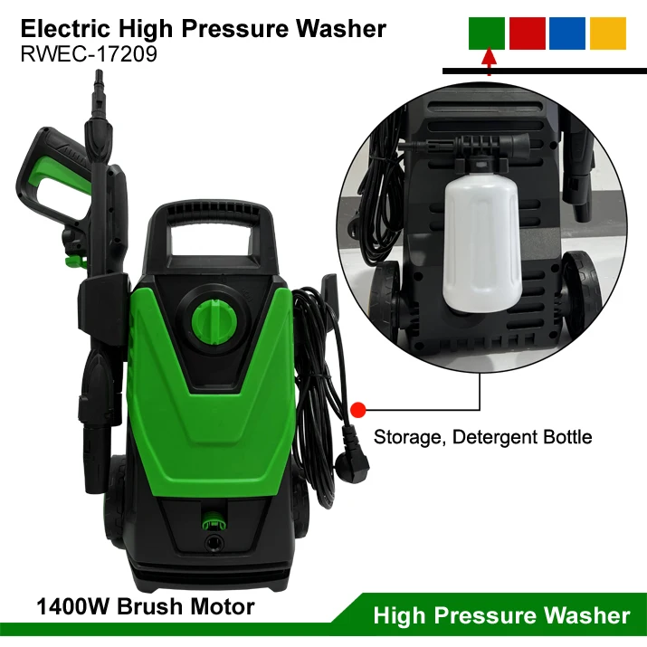 1400W Electric Power High Pressure Cleaner Machine Cold Water Jet Pump Portable Pressure Washing Guns Mini Pressure Car Washer